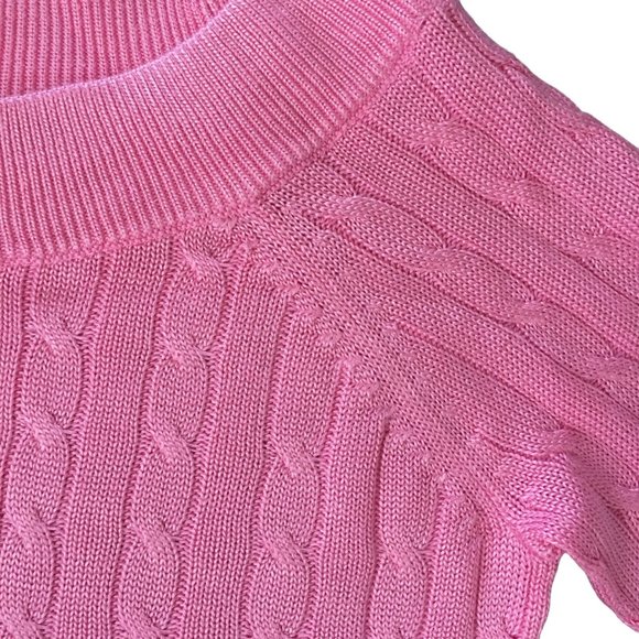 Ralph Lauren Lauren Boat Neck Cable Knit Sweater in Pink - Picture 4 of 11